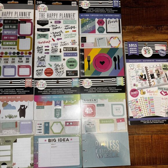 Happy Planner Sticker Bundle Sticky Notes Pregnancy Baby Meal Planning Budget - Picture 3 of 6